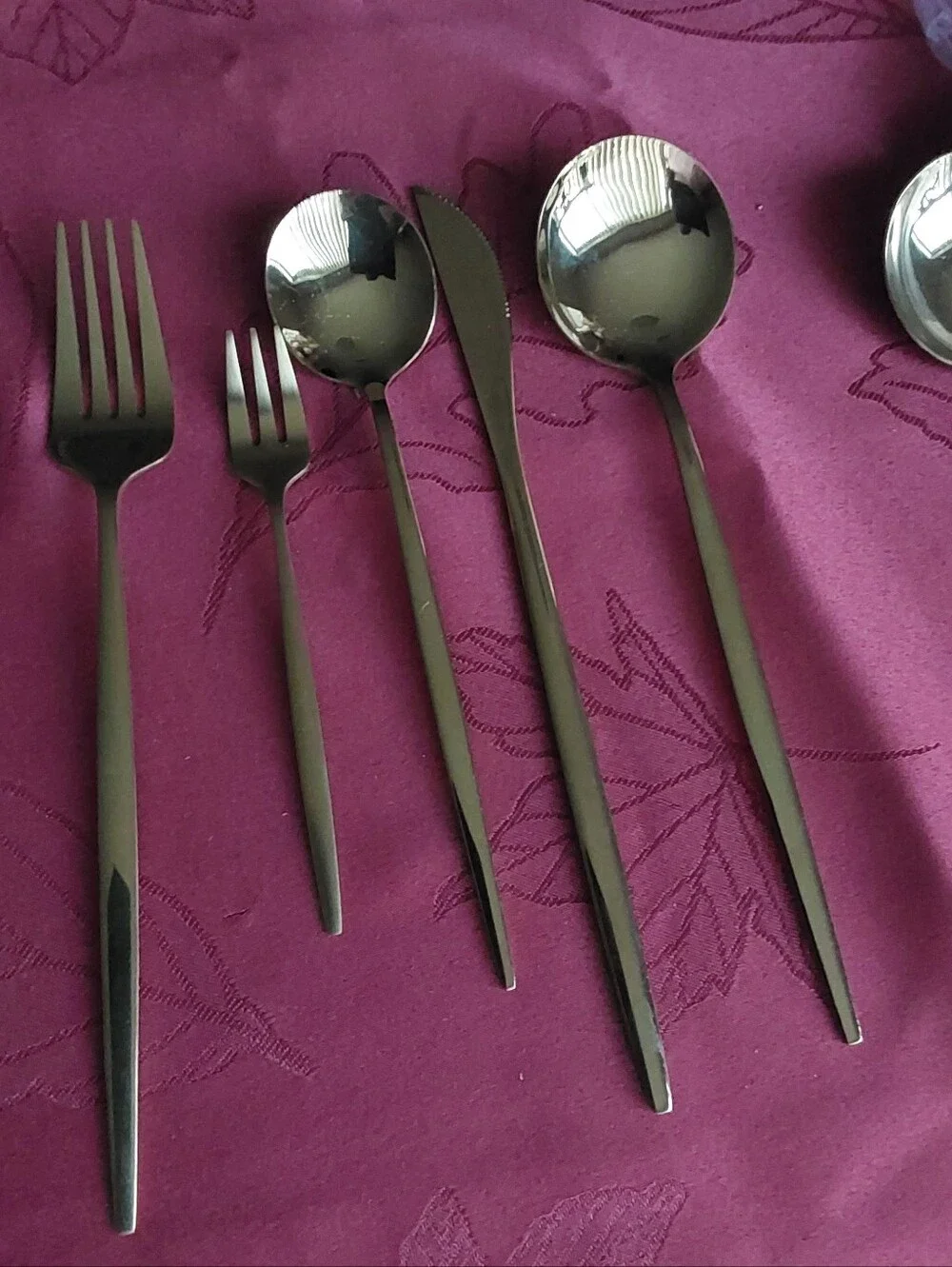 Stainless Steel Flatware Set in Gold Tone - Modern Home Dining Sets Of‎ 30